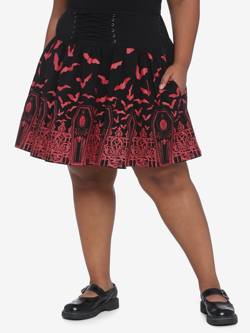 🧛♂️ Hot Topic Universal Monsters Dracula Bat Lace-Up Skirt (Plus Size)